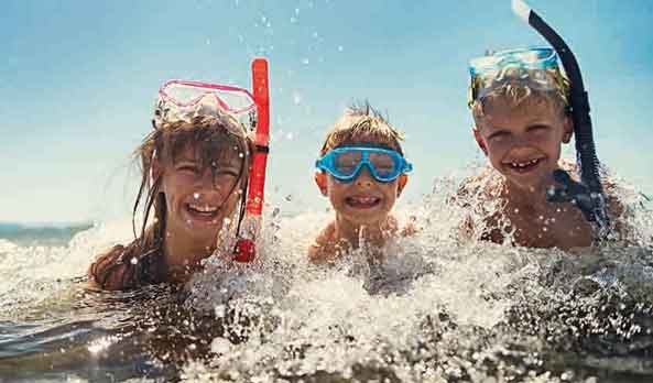 Children swimming