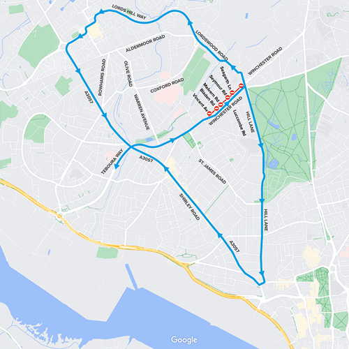 Southampton Diversion Route